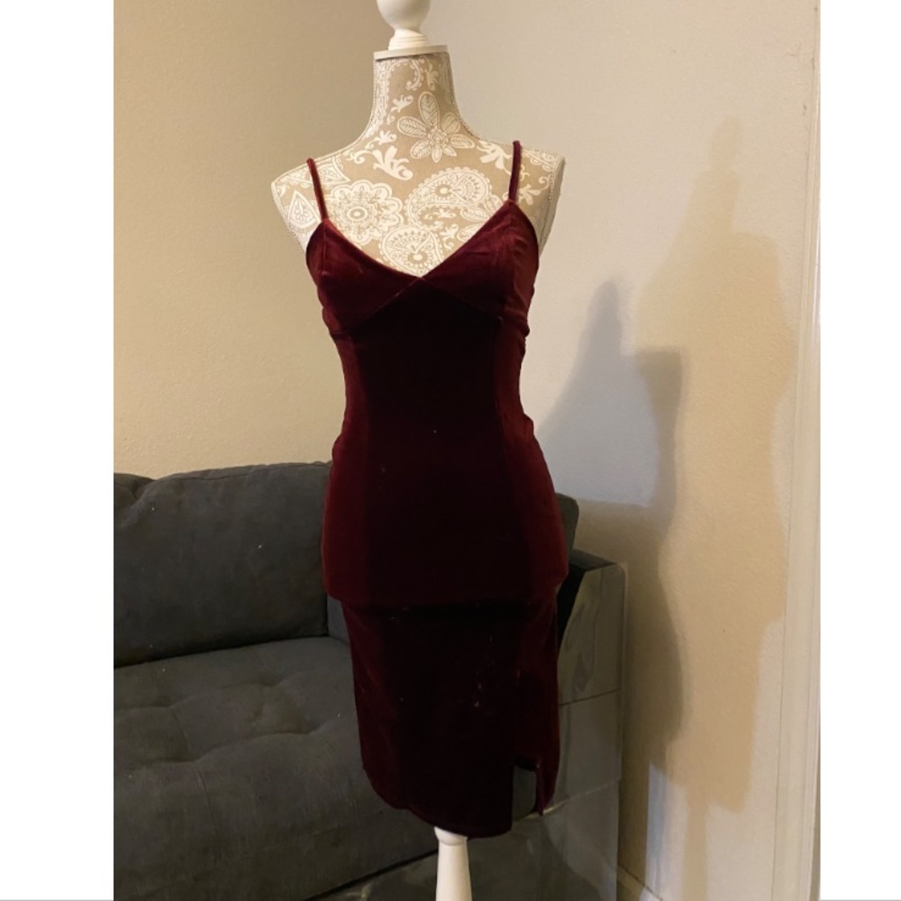Velvet mini dress